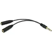 Muvit muziek splitter jack 3,5 mm - zwart - 1.5m