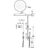 Tres Shower Technology elektronische inbouwthermostaat met regendouche 50cm en handdouche