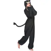 Vegaoo Zwarte panter kostuum met capuchon voor vrouwen