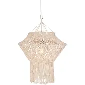 QAZQA Landelijke hanglamp macramé 90 cm - Macra