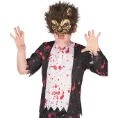 Vegaoo Latex weerwolf masker voor kinderen