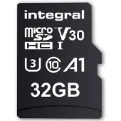 Integral UltimaPro - Carte mémoire flash (adaptateur microSDHC - SD inclus(e)) - 32 Go - A1 / Video Class V30 / UHS Class 3 / Class10 - microSDHC UHS-I