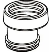 Wisa closetafvoerverbinder nr.8 excentrisch sprong 20mm Wit