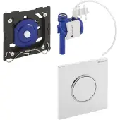 Geberit Sigma 10 urinoir bedieningsset pneumatisch Zwart-Chroom-Zwart