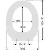 Pagette Exklusiv Highline closetzitting met softclosing en quickrelease Wit