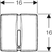 Geberit urinoir bedieningsplaat infrarood batterij Wit