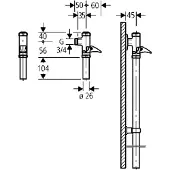 GROHE closetspoeler 3/4 inch