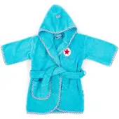 Lief! badjas 1-2 jaar turquoise