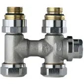 Heimeier Vekolux onderblok 2-pijps 1/2 inch bu. recht