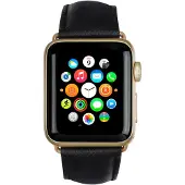dbramante1928 Madrid Apple Watch 38mm Leren Horlogeband Zwart