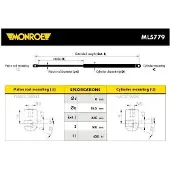 Monroe Gasdrukveer, kofferruimte ML5779 Monroe voor o.a. FIAT, SUZUKI