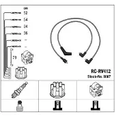 Ngk Bougiekabelset RC-RV412 NGK voor ROVER 200 Hatchback (XW) bouwjaar 1989.10-1995.12