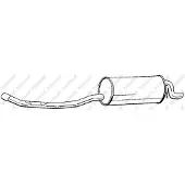 Bosal Einddemper 283-139 Bosal voor BMW 5 (E34) bouwjaar 1987.12-1995.12