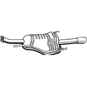 Walker Einddemper 72373 Walker voor o.a. OPEL
