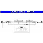 Ate Handremkabel 24.3727-0349.2 ATE voor o.a. CITROEN, PEUGEOT