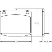 A.B.S. Remblokken set 36152 ABS voor o.a. NISSAN