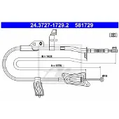Ate Handremkabel 24.3727-1729.2 ATE voor o.a. NISSAN