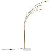 QAZQA Art deco vloerlamp goud 5-lichts - Sixties Marmo