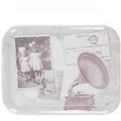 Clayre & Eef Melamine Dienblad - 29 x 39 cm - Beige