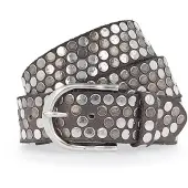 B.belt Studded riem leer 95 cm bruin