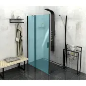 Polysan Zoom Black Zijpaneel 90cm, helder glas