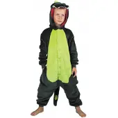 Vegaoo - Groene dinosaurus outfit voor kinderen - 128 (7-9 jaar)