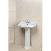 Novoterm Retro wastafel 58x48,5cm met staande sifonkap