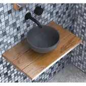 SSI Design Solid Surface Micro Waskom 23cm Donker Grijs
