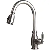 Sento Stainless Pulldown Nostalgic keukenkraan RVS met handdouche