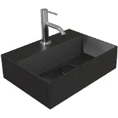 Salenzi Spy Fontein met clickwaste 40x30 cm mat zwart