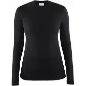 Craft Crewneck 'Warm' - Thermoshirt - Dames - L - Zwart