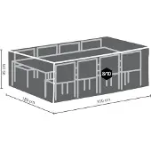 Outdoor Covers tuinmeubelhoes tuinset (310 x 180 cm)