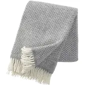 Klippan Yllefabrik Polka wollen plaid grijs