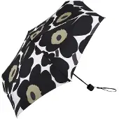 Marimekko - Unikko - Paraplu - Mini - Zwart Groen accent