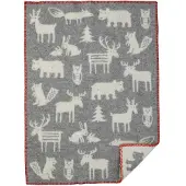 Klippan Yllefabrik Forest kinderplaid grijs