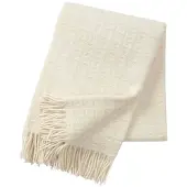 Klippan Yllefabrik Twist wollen plaid natuurlijk wit