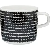 Marimekko Räsymatto koffiekop 20 cl zwart-wit