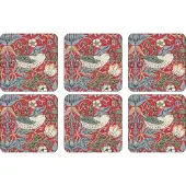 Pimpernel Aarbeidendief onderzetter 6 pack Rood
