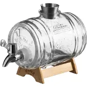 Kilner Barrel dispenser 1 liter glas rvs hout