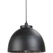 Light & Living hanglamp, diameter 45 cm, hoogte 31 cm, model KYLIE, buitenkant zwart, binnenkant nikkel