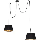 QAZQA Moderne hanglamp zwart 2-lichts - Lofty