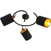 QAZQA Moderne plafondlamp zwart 3-lichts - Lofty