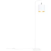 QAZQA Moderne vloerlamp wit met goud - Lofty