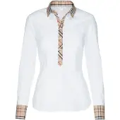 Seidensticker Blouse donkerbeige / pastelrood / zwart / wit