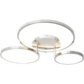 QAZQA Moderne plafondlamp staal incl. LED en dimmer- Rondas