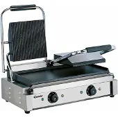 Bartscher dubbele contactgrill "Panini" – boven geribbeld, beneden glad