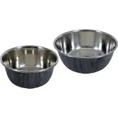 Gebr. De Boon Eetbak hond RVS deco grijs 950 ml Eet-en-drinkbakken-hond