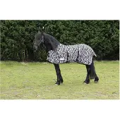 Waldhausen Vliegendeken - Zebra - Paardendeken - 185 cm - Zwart / Wit - 135 cm