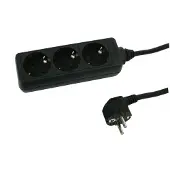 Deltac Stekkerdoos 230V Zwart 1,5 Meter