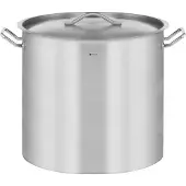 Royal Catering RCST-71LI-E kookplaat met deksel, roestvrij staal, diameter 45 cm, geschikt voor inductiekookplaten